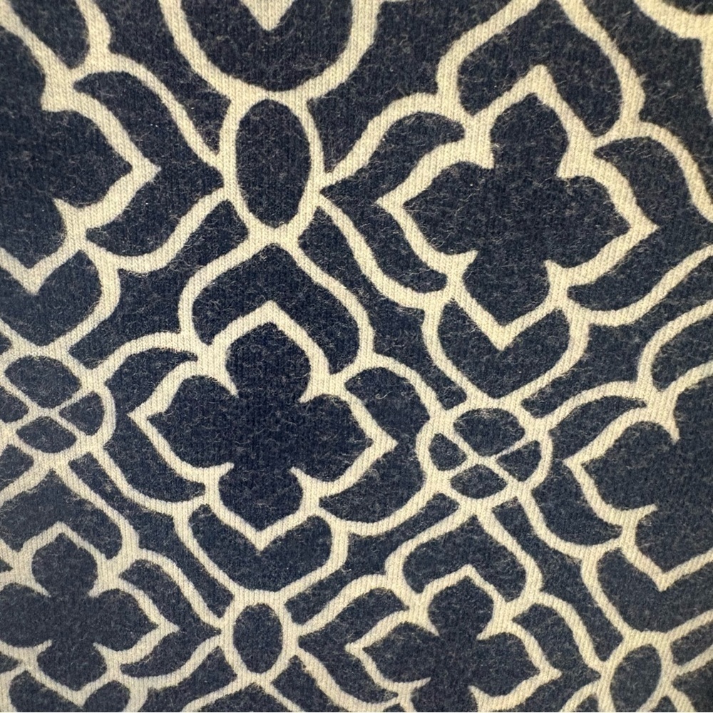 Land’s End Navy and White Patterned Sleeveless Dress - Picture 4 of 8